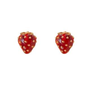 Red Strawberry Stud Earrings